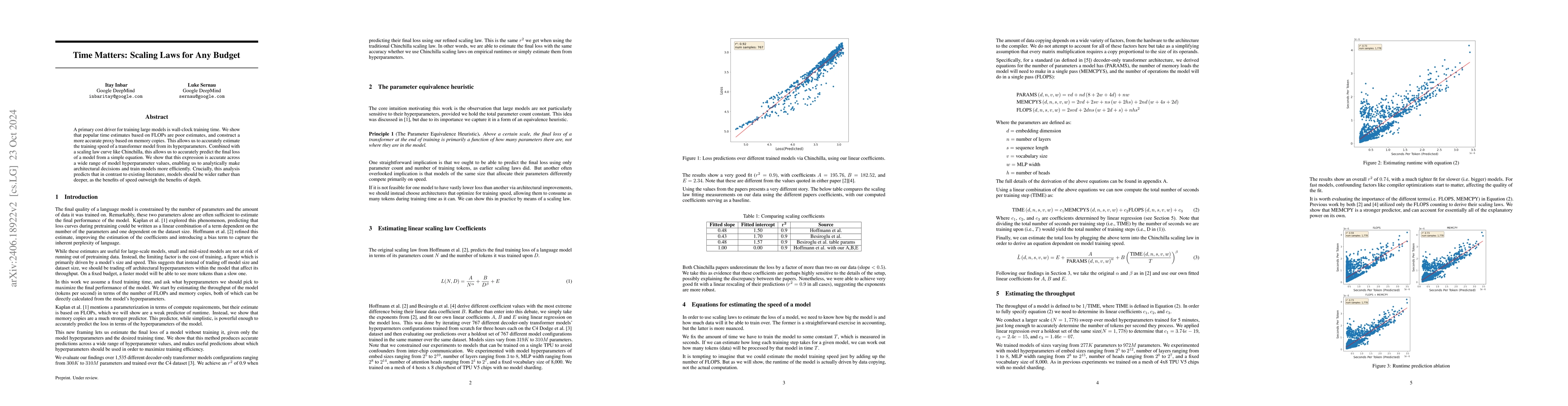 Thumbnail for Time Matters: Scaling Laws for Any Budget
