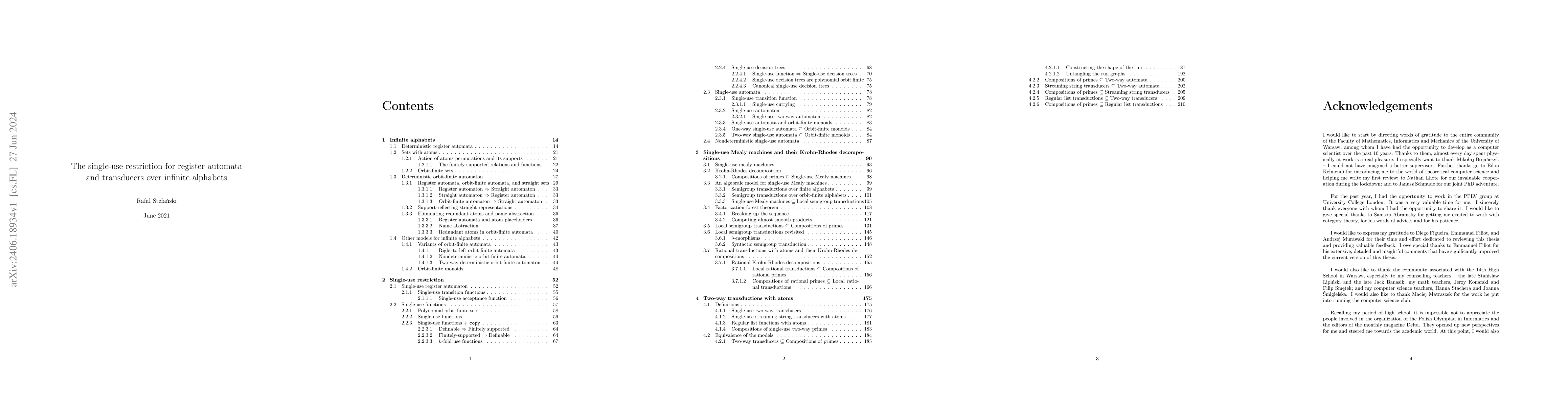 Thumbnail for The single-use restriction for register automata and transducers over
  infinite alphabets