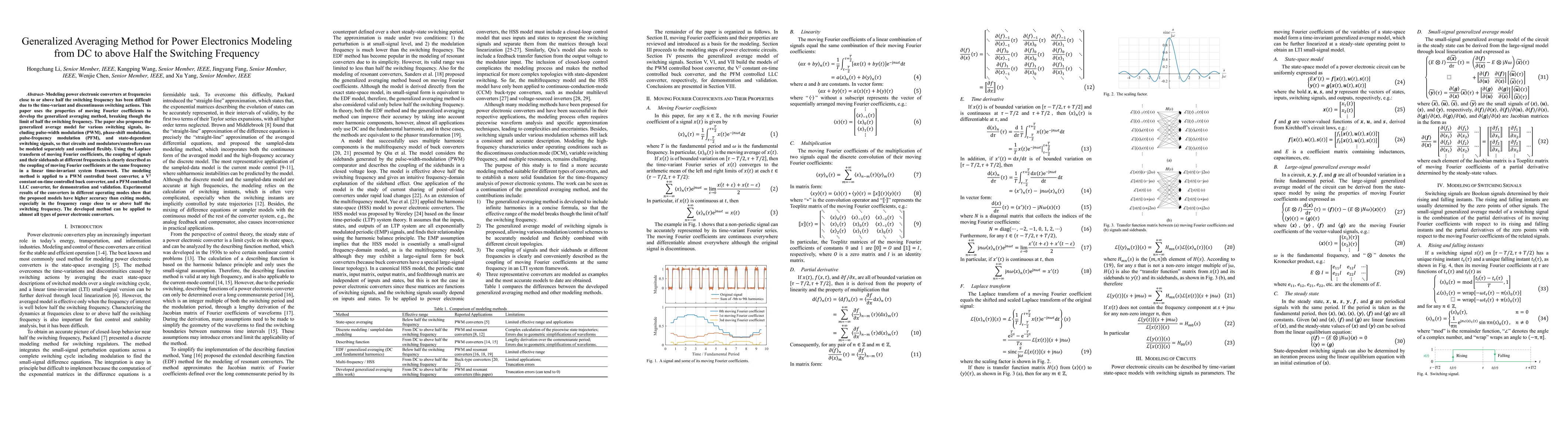 Thumbnail for Generalized Averaging Method for Power Electronics Modeling from DC to
  above Half the Switching Frequency