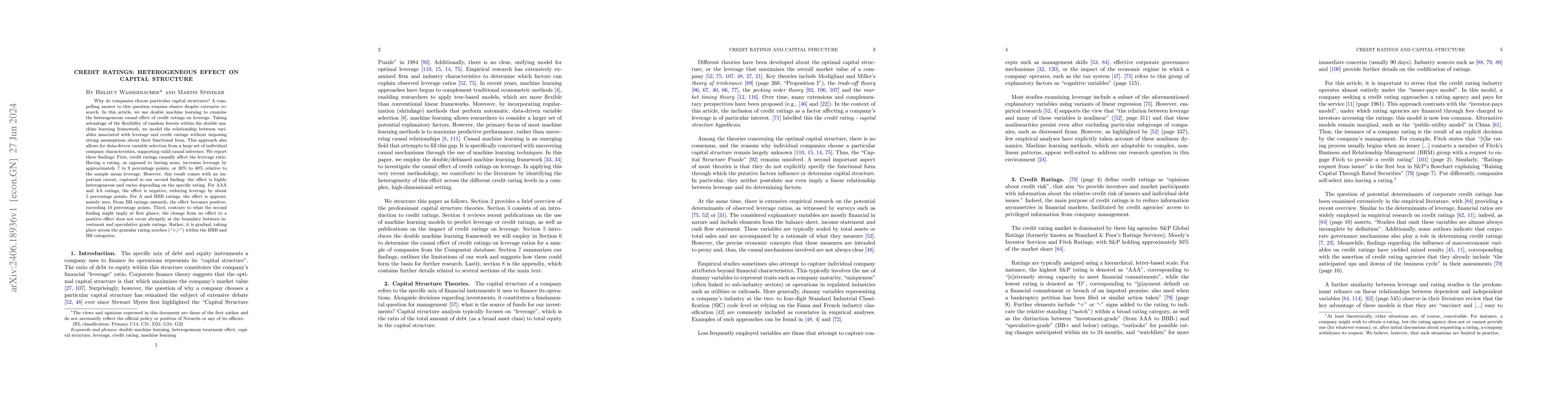 Thumbnail for Credit Ratings: Heterogeneous Effect on Capital Structure