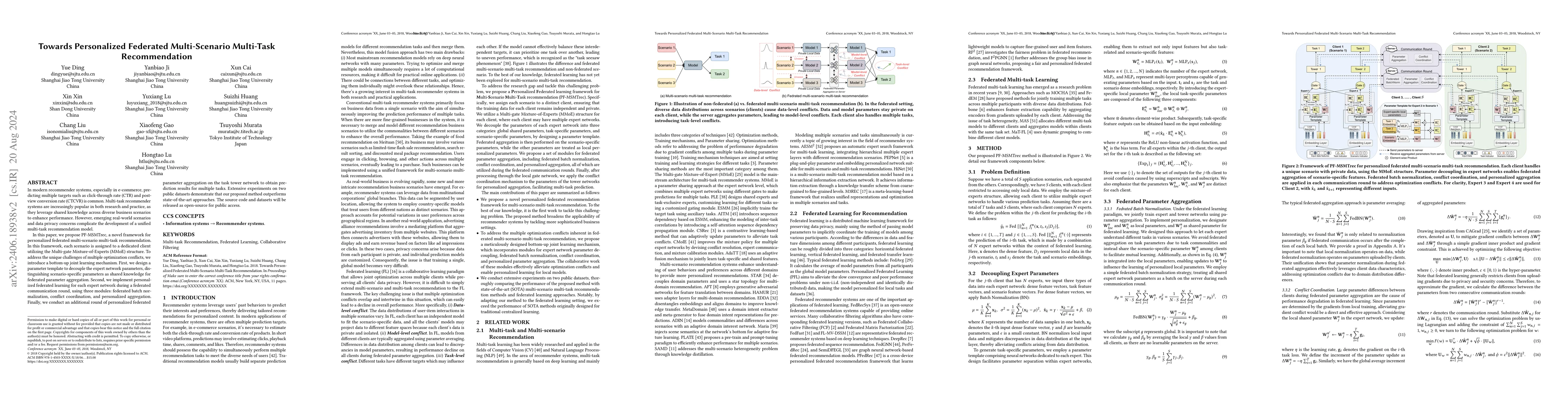 Thumbnail for Towards Personalized Federated Multi-scenario Multi-task Recommendation