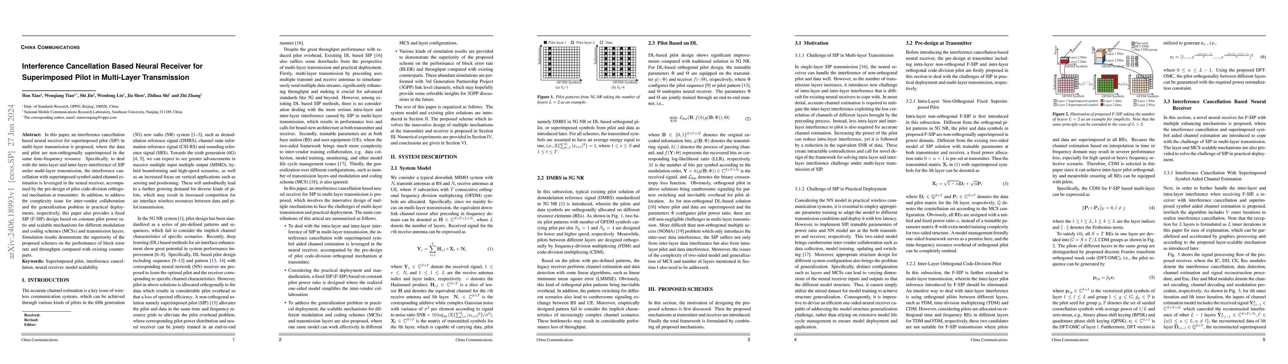 Thumbnail for Interference Cancellation Based Neural Receiver for Superimposed Pilot
  in Multi-Layer Transmission