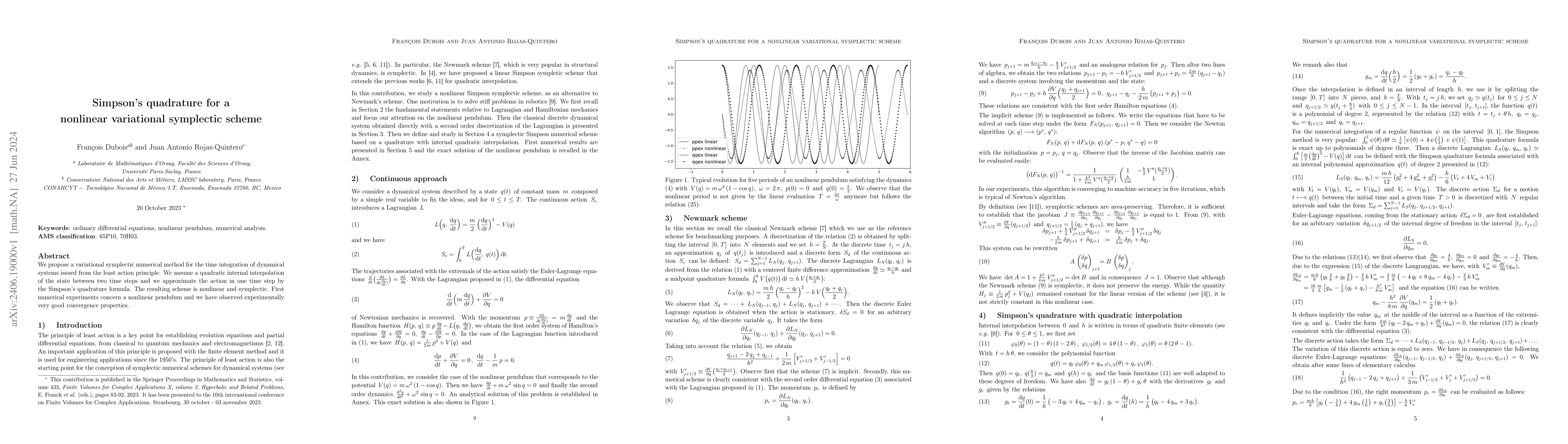 Thumbnail for Simpson's quadrature for a nonlinear variational symplectic scheme