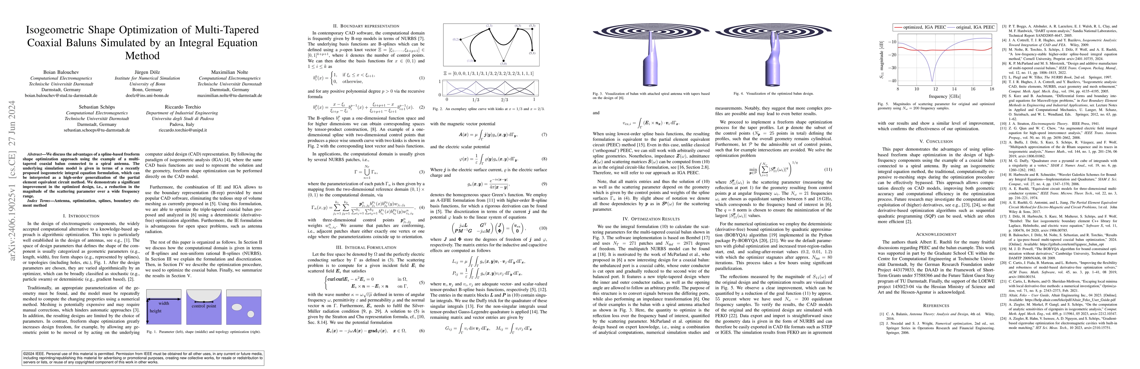 Thumbnail for Isogeometric Shape Optimization of Multi-Tapered Coaxial Baluns
  Simulated by an Integral Equation Method