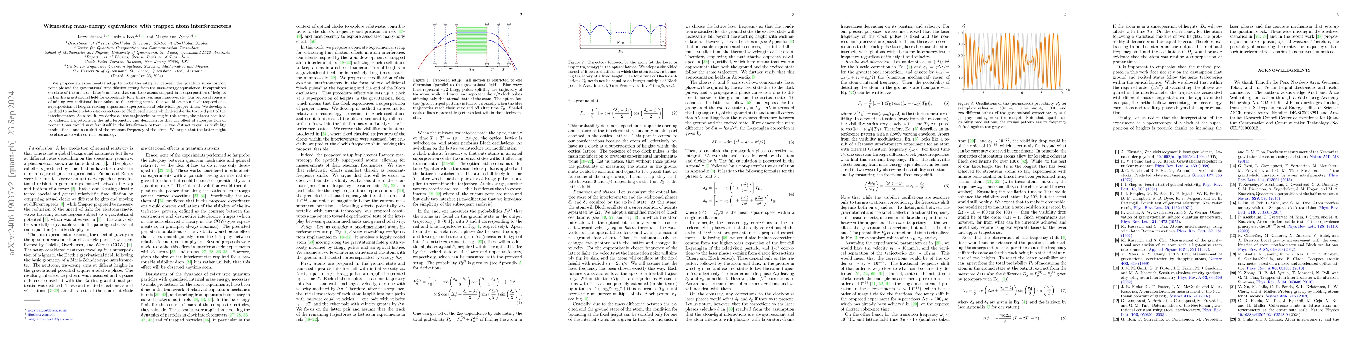 Thumbnail for Witnessing mass-energy equivalence with trapped atom interferometers