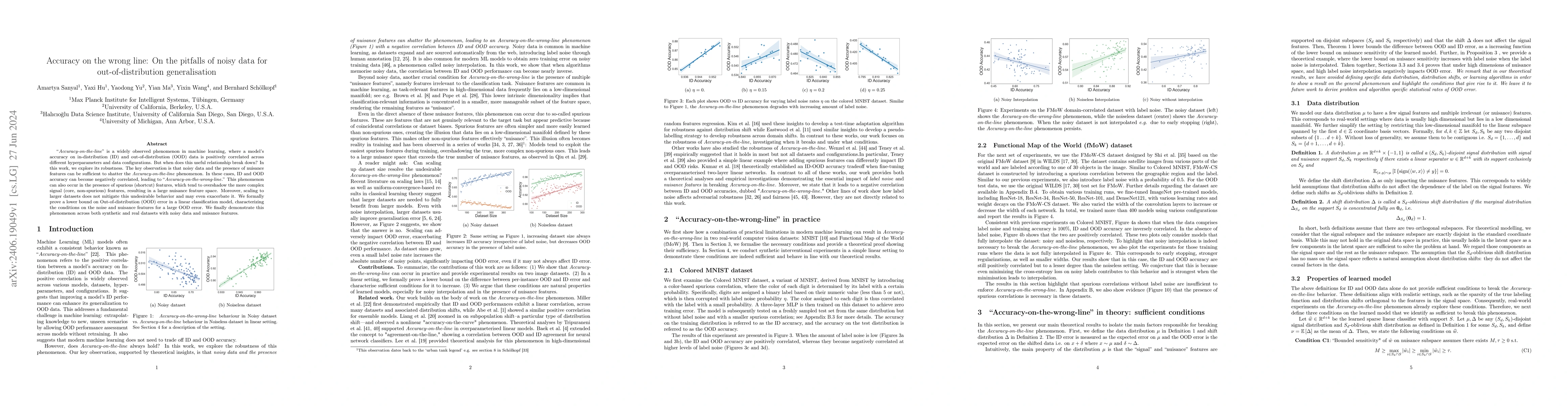 Thumbnail for Accuracy on the wrong line: On the pitfalls of noisy data for
  out-of-distribution generalisation
