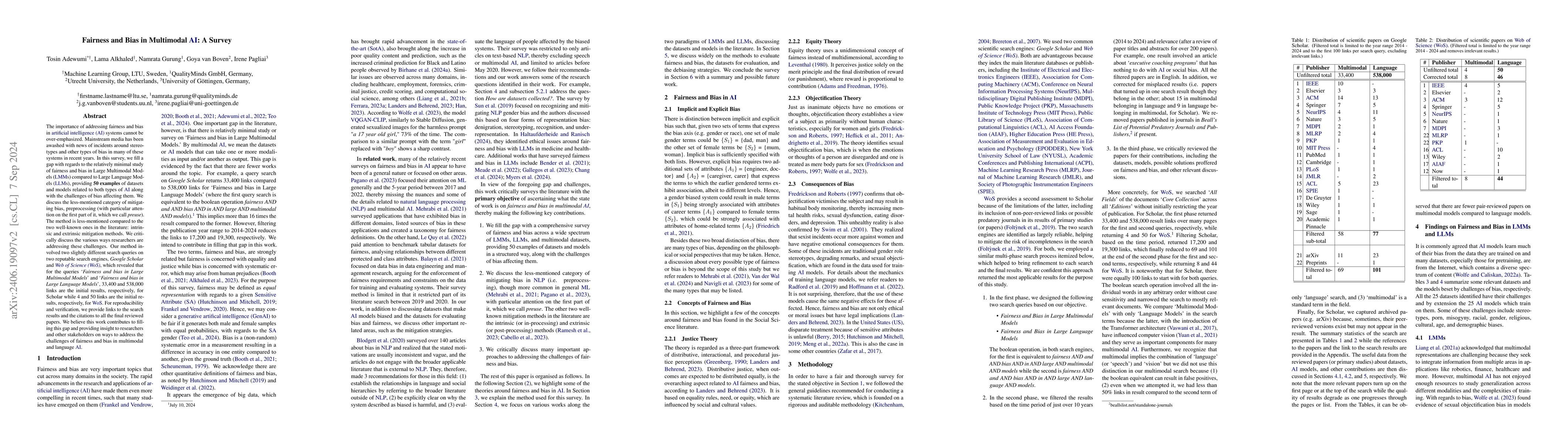 Thumbnail for Fairness and Bias in Multimodal AI: A Survey