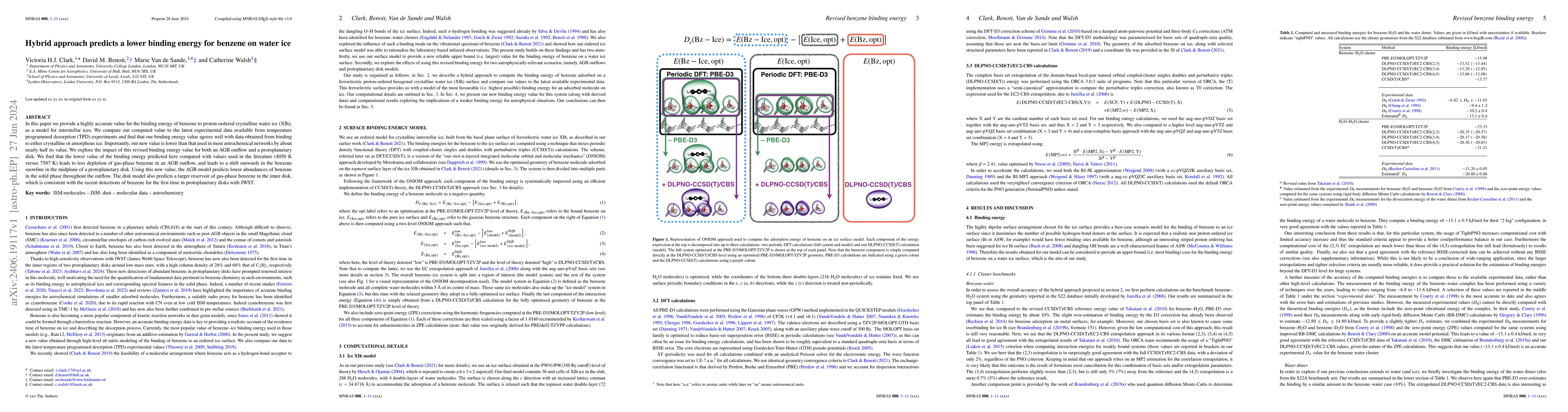 Thumbnail for Hybrid approach predicts a lower binding energy for benzene on water ice