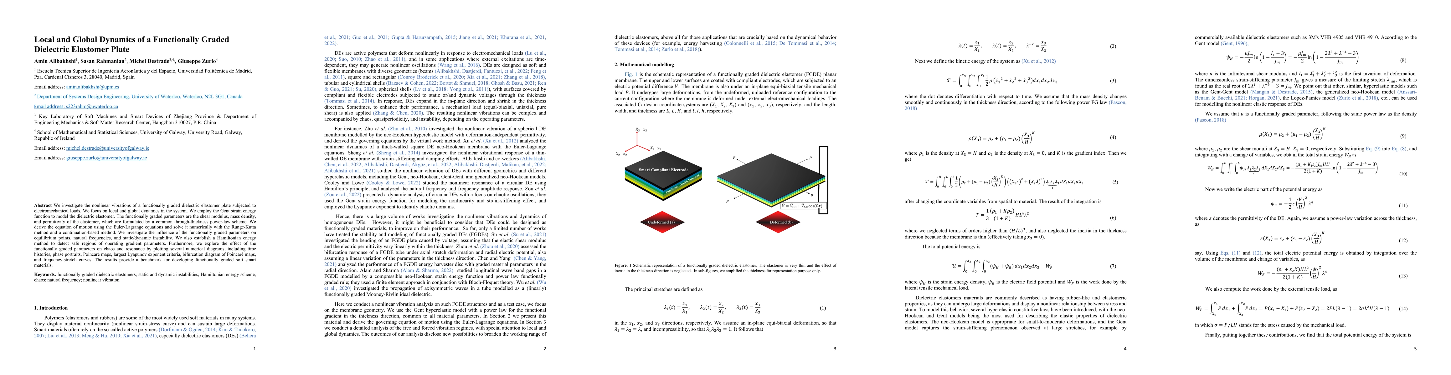 Thumbnail for Local and Global Dynamics of a Functionally Graded Dielectric Elastomer
  Plate
