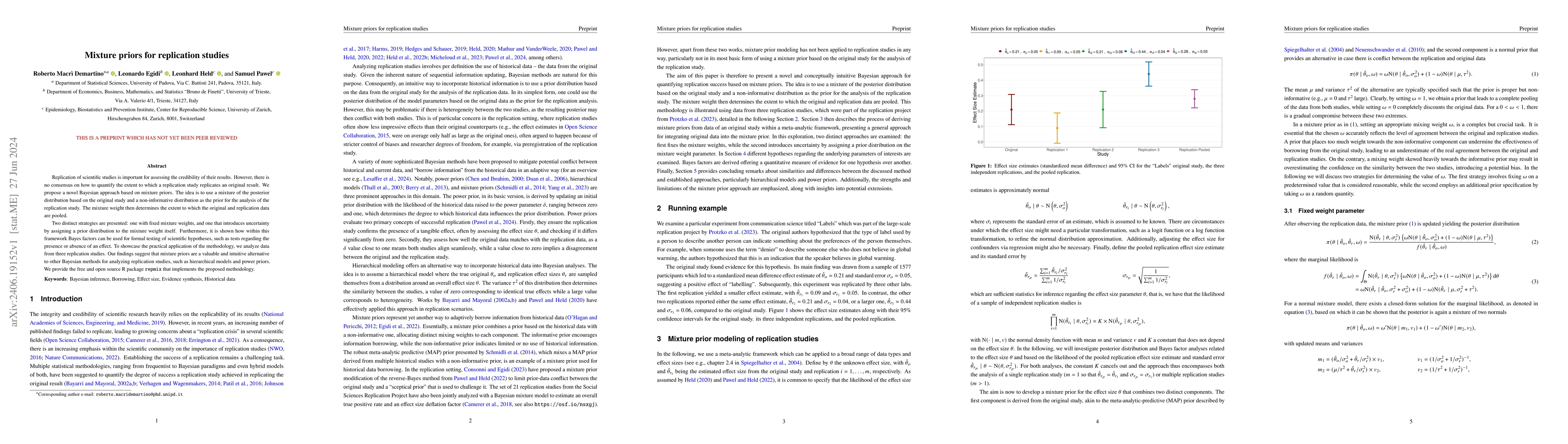 Thumbnail for Mixture priors for replication studies