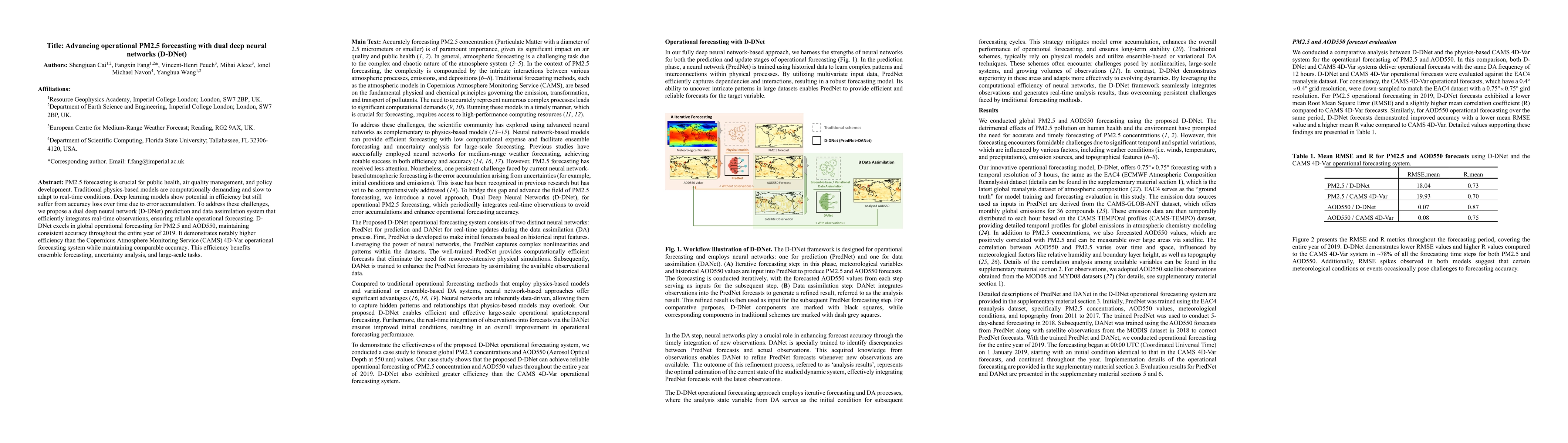 Thumbnail for Advancing operational PM2.5 forecasting with dual deep neural networks
  (D-DNet)