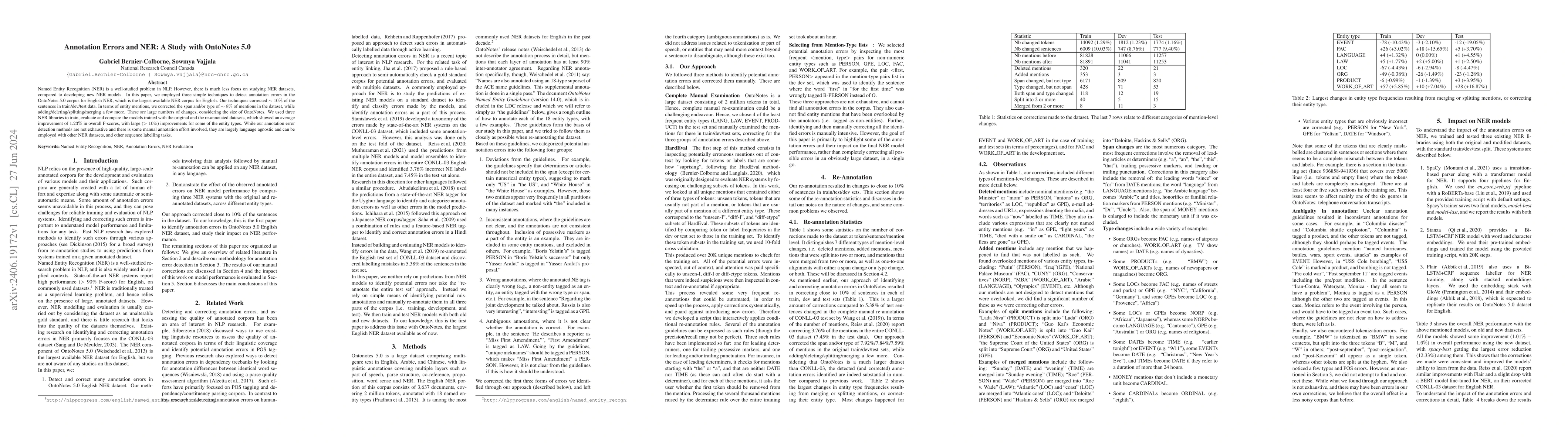 Thumbnail for Annotation Errors and NER: A Study with OntoNotes 5.0
