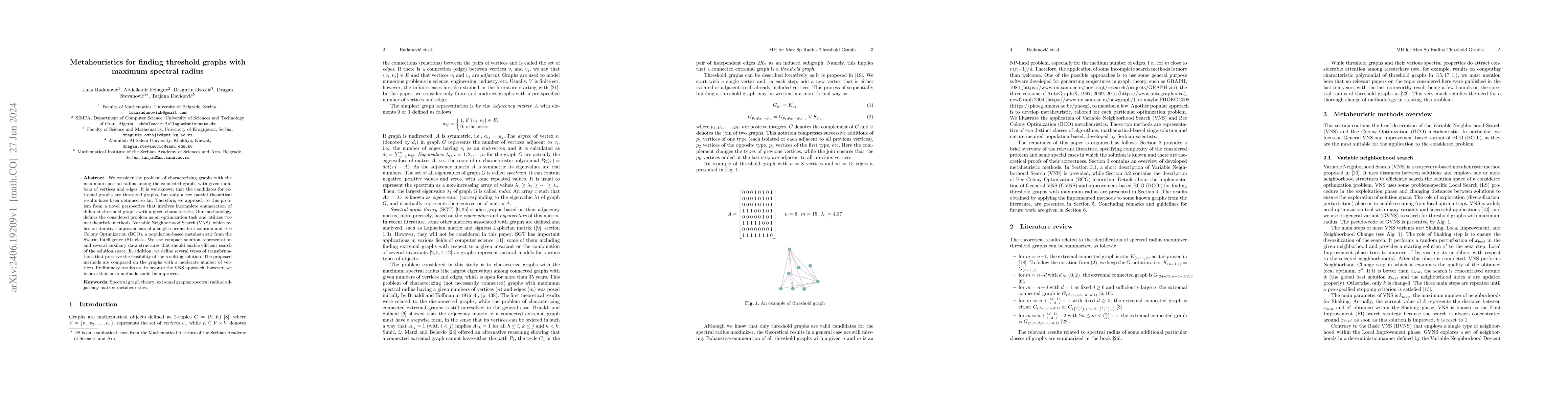 Thumbnail for Metaheuristics for finding threshold graphs with maximum spectral radius