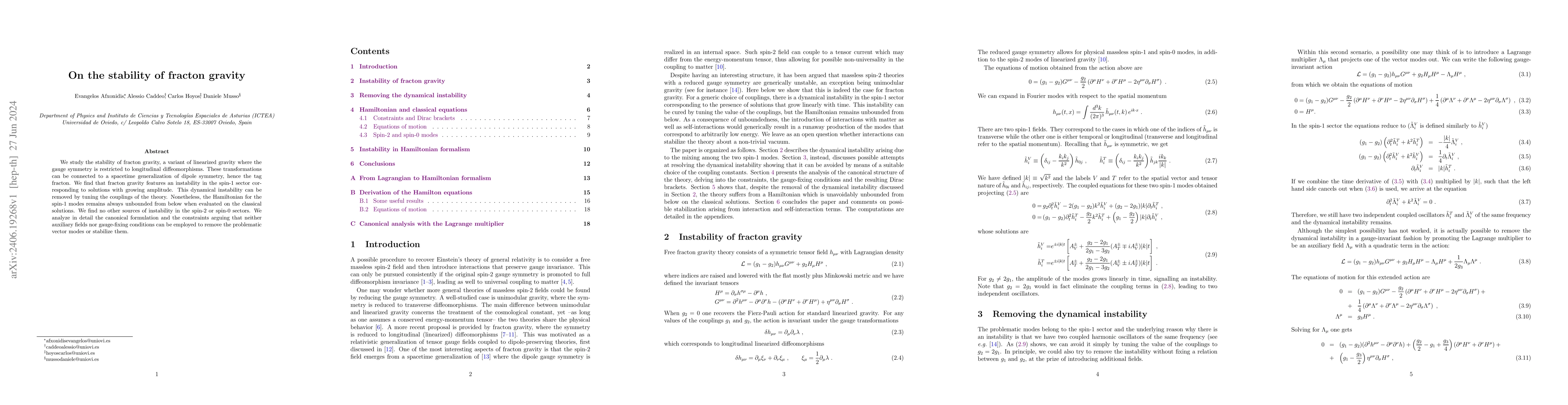 Thumbnail for On the stability of fracton gravity