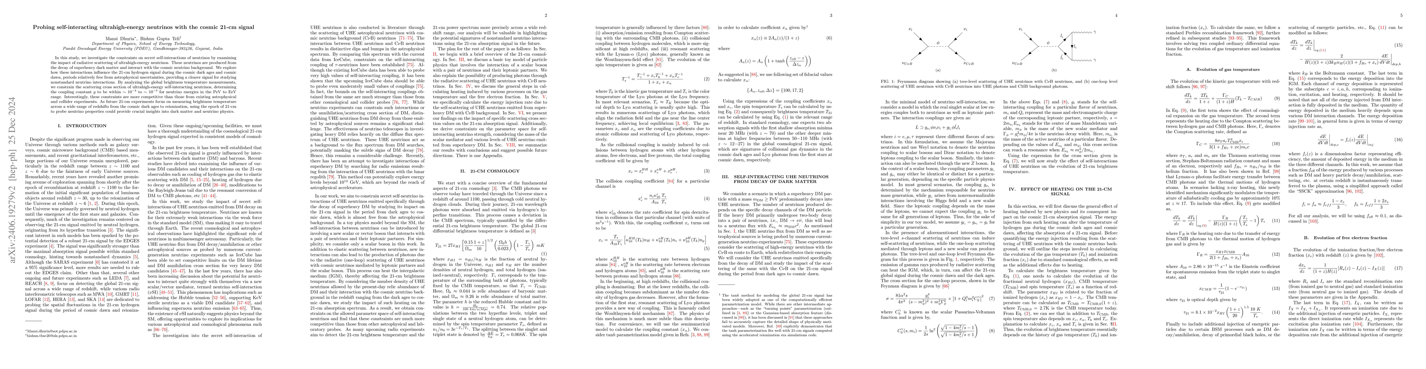 Thumbnail for Probing self-interacting ultra-high-energy neutrinos with cosmic 21-cm
  signal