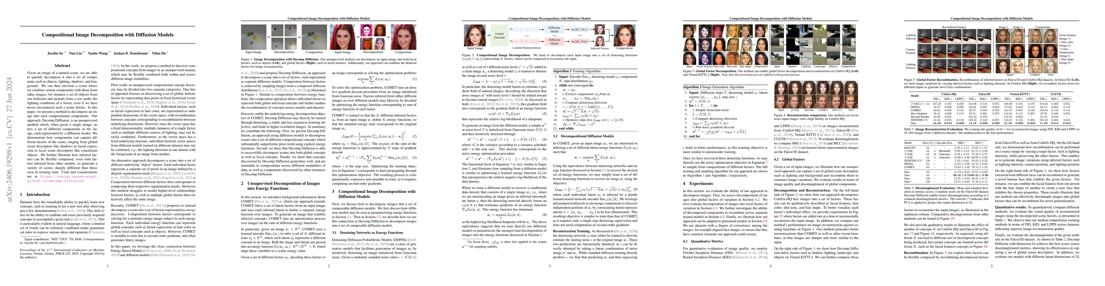 Thumbnail for Compositional Image Decomposition with Diffusion Models