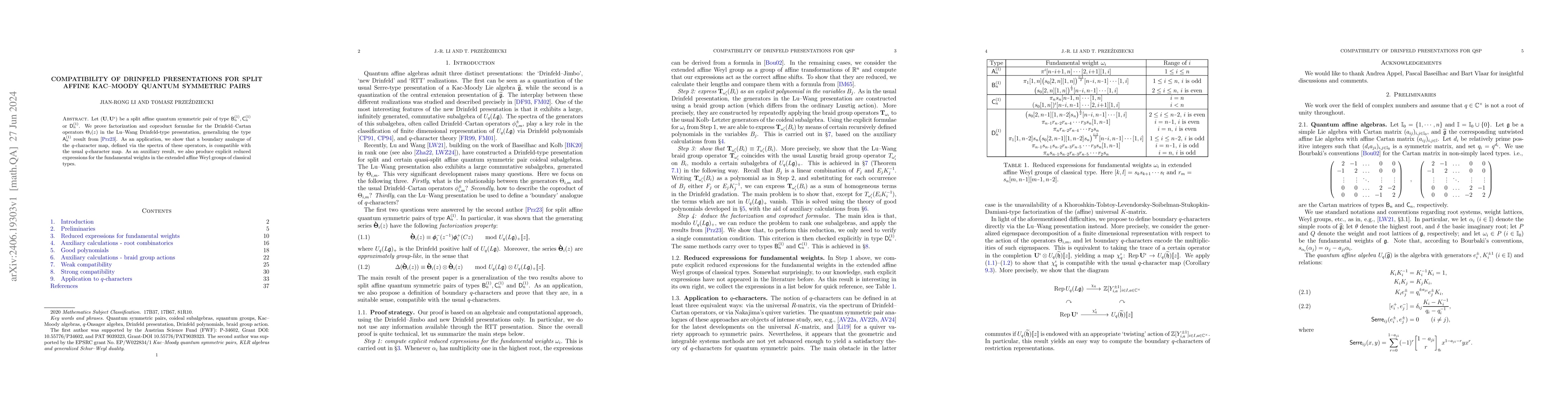 Thumbnail for Compatibility of Drinfeld presentations for split affine Kac-Moody
  quantum symmetric pairs