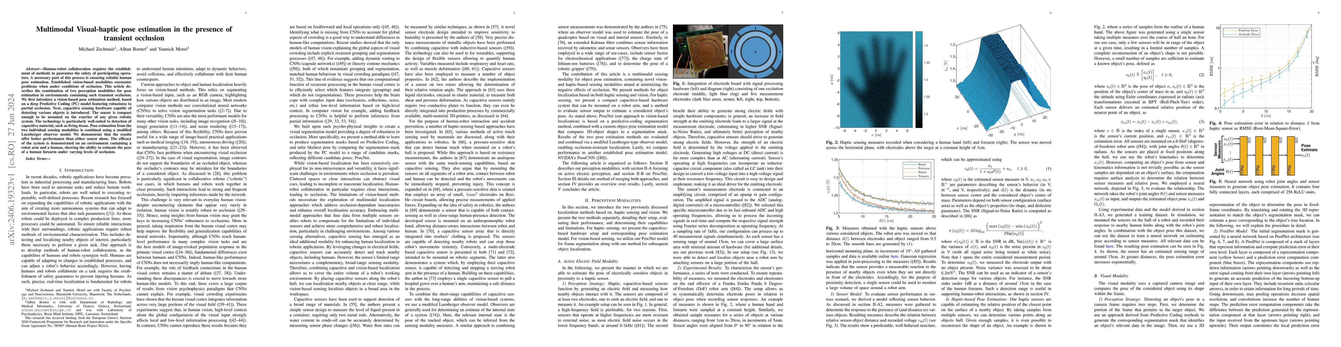 Thumbnail for Multimodal Visual-haptic pose estimation in the presence of transient
  occlusion