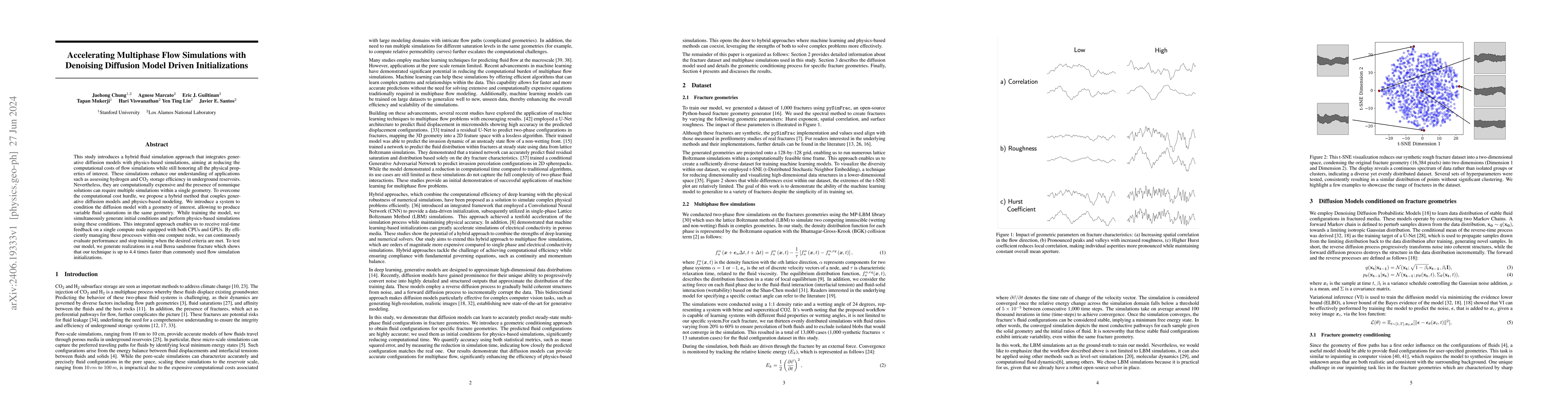 Thumbnail for Accelerating Multiphase Flow Simulations with Denoising Diffusion Model
  Driven Initializations