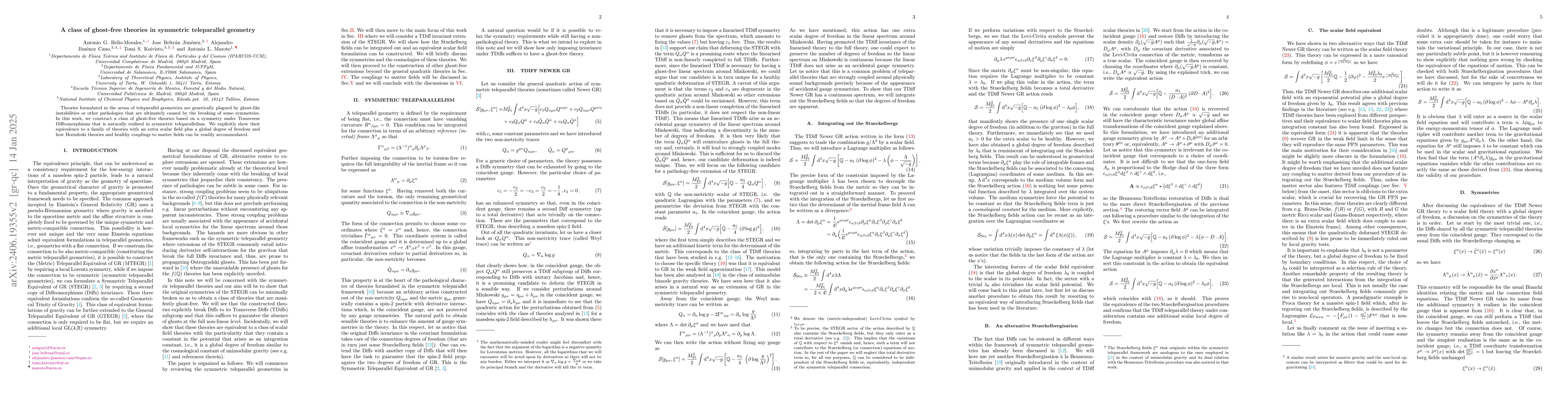 Thumbnail for A class of ghost-free theories in symmetric teleparallel geometry