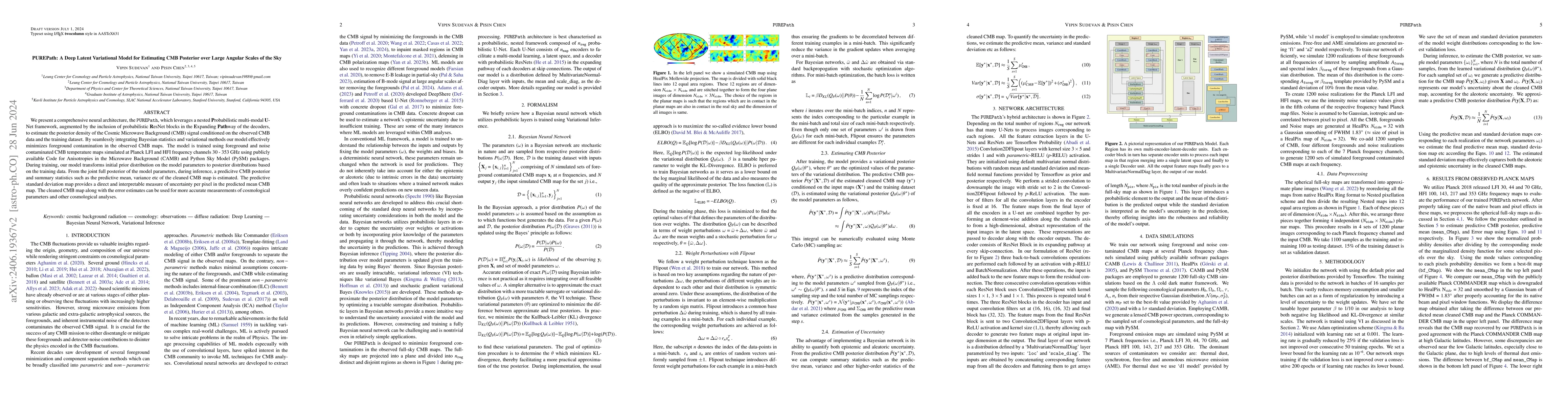 Thumbnail for PUREPath: A Deep Latent Variational Model for Estimating CMB Posterior
  over Large Angular Scales of the Sky