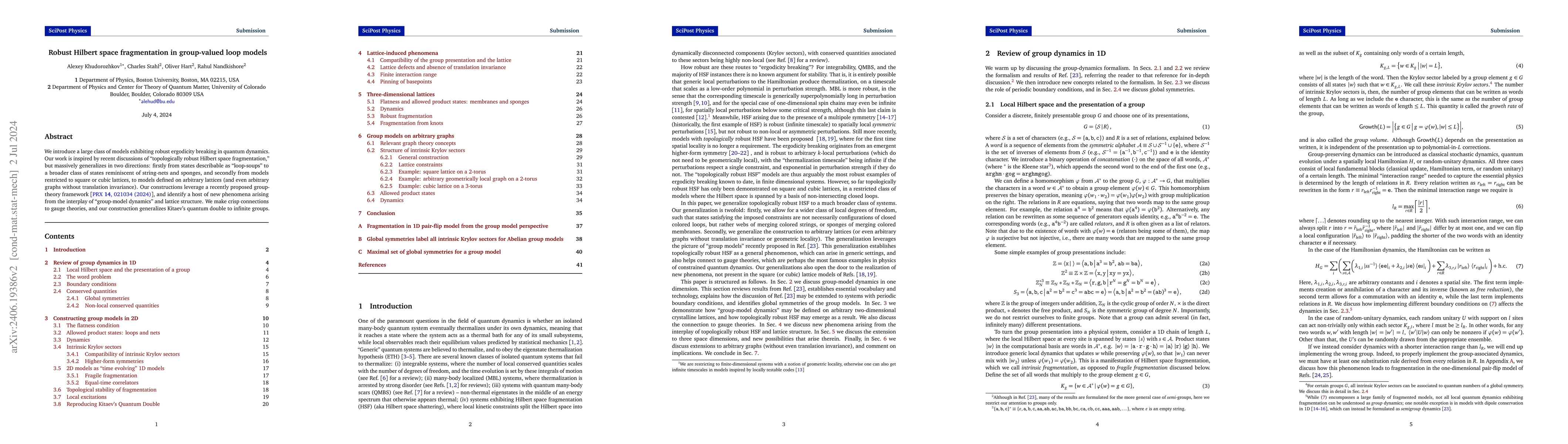 Thumbnail for Robust Hilbert space fragmentation in group-valued loop models