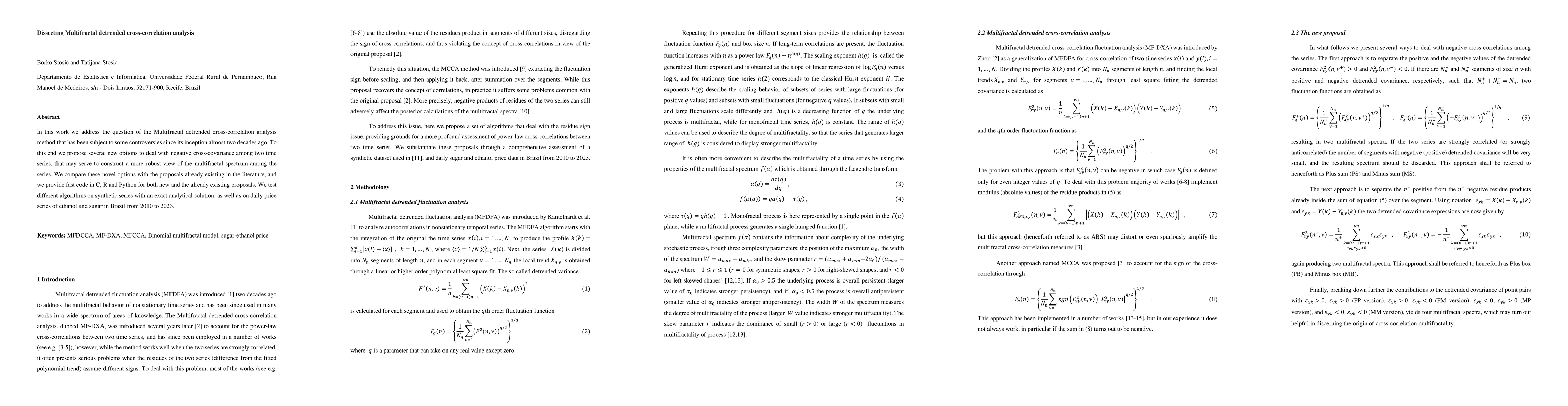 Thumbnail for Dissecting Multifractal detrended cross-correlation analysis