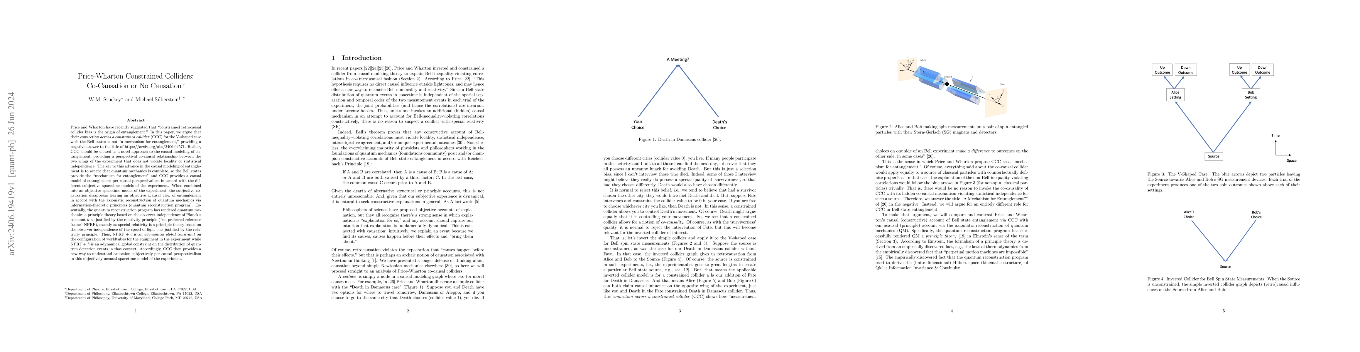 Thumbnail for Price-Wharton Constrained Colliders: Co-Causation or No Causation?