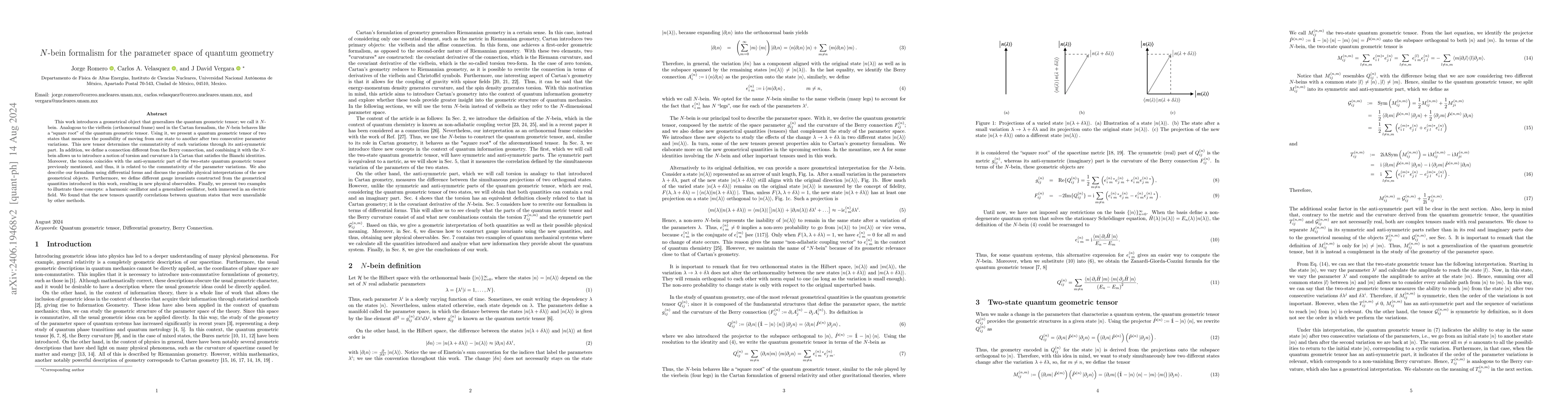 Thumbnail for $N$-bein formalism for the parameter space of quantum geometry