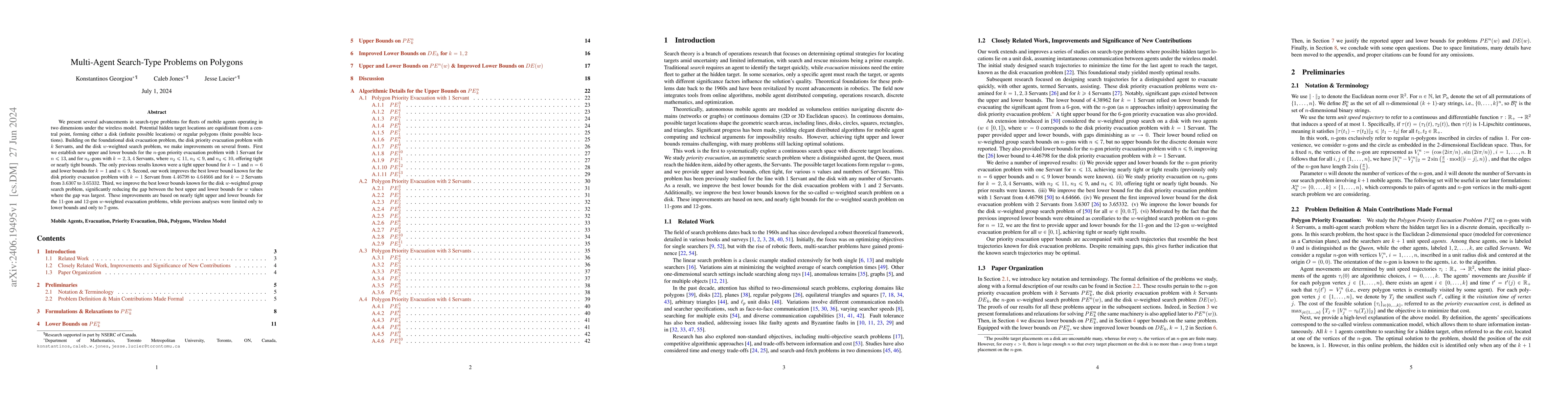 Thumbnail for Multi-Agent Search-Type Problems on Polygons