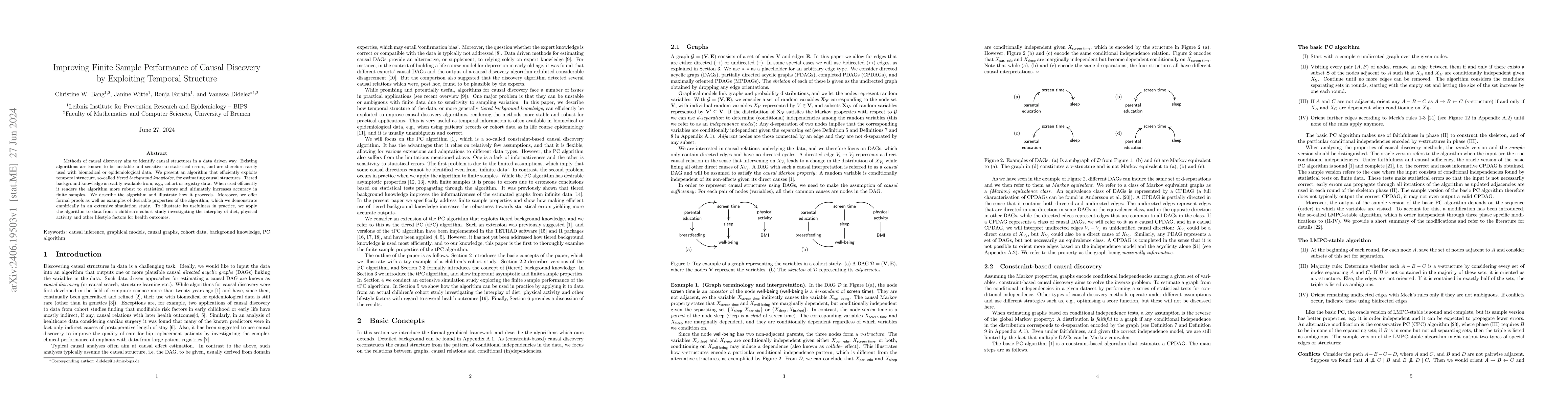 Thumbnail for Improving Finite Sample Performance of Causal Discovery by Exploiting
  Temporal Structure