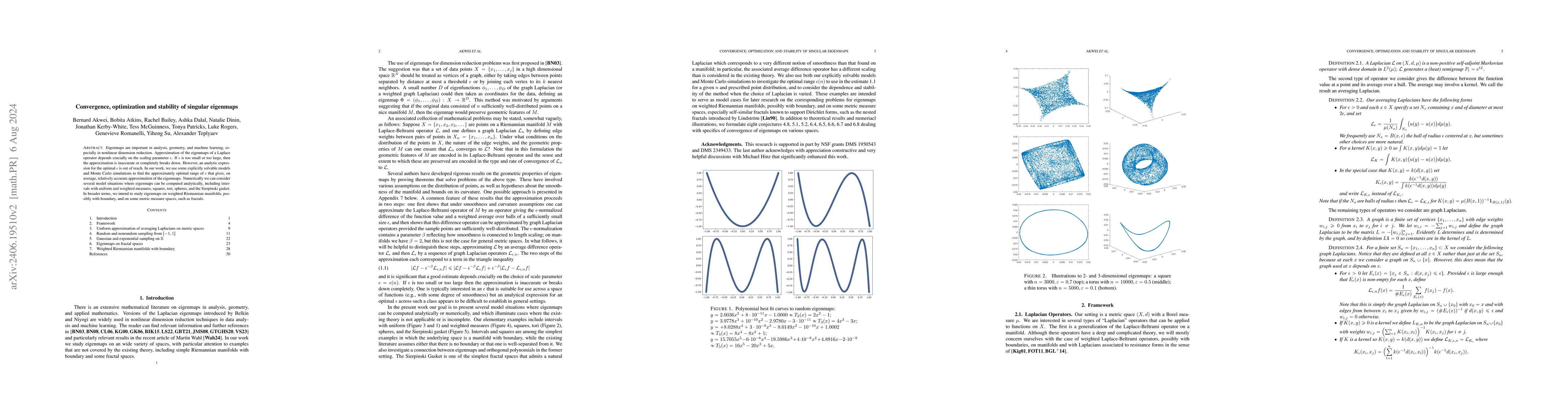 Thumbnail for Convergence, optimization and stability of singular eigenmaps
