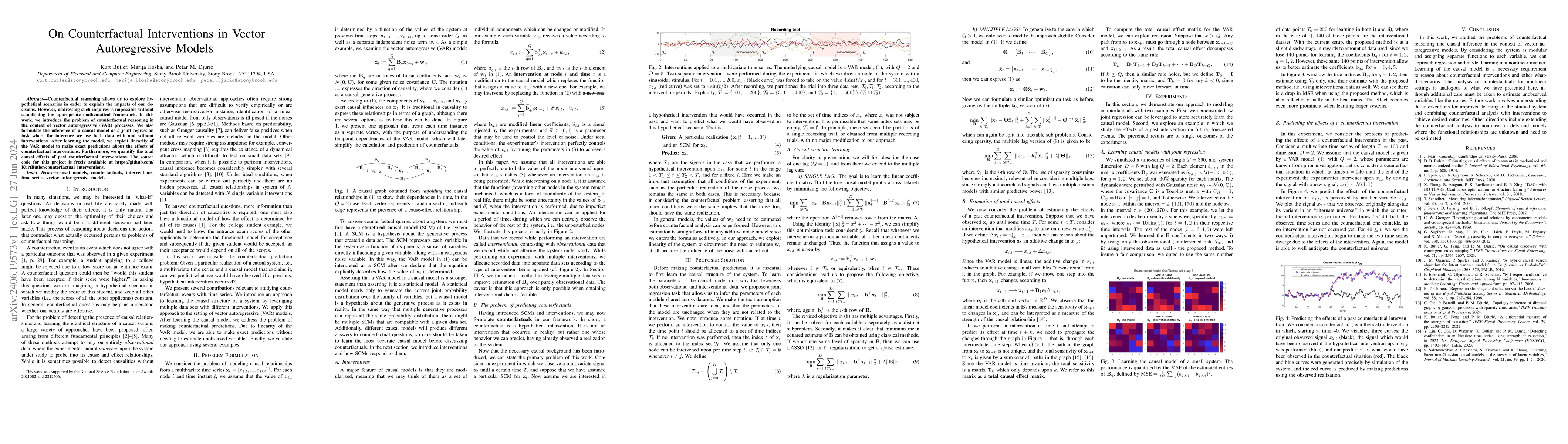 Thumbnail for On Counterfactual Interventions in Vector Autoregressive Models