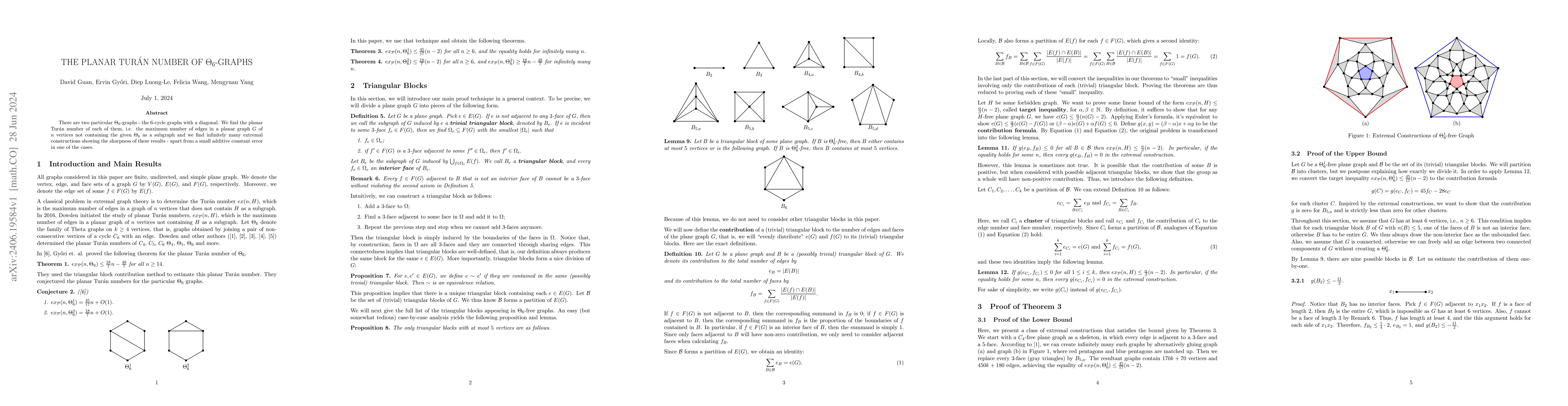 Thumbnail for The Planar Tur\'an Number of $\Theta_6$-graphs