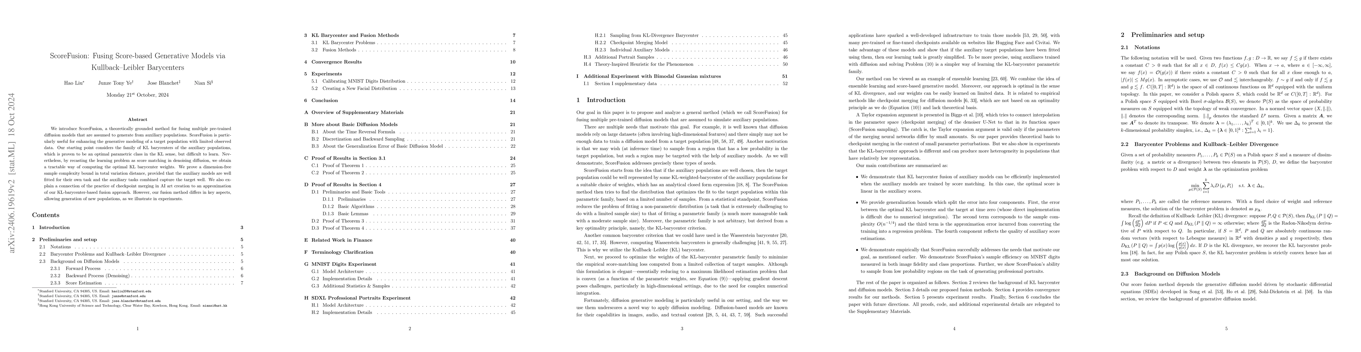 Thumbnail for ScoreFusion: fusing score-based generative models via Kullback-Leibler
  barycenters