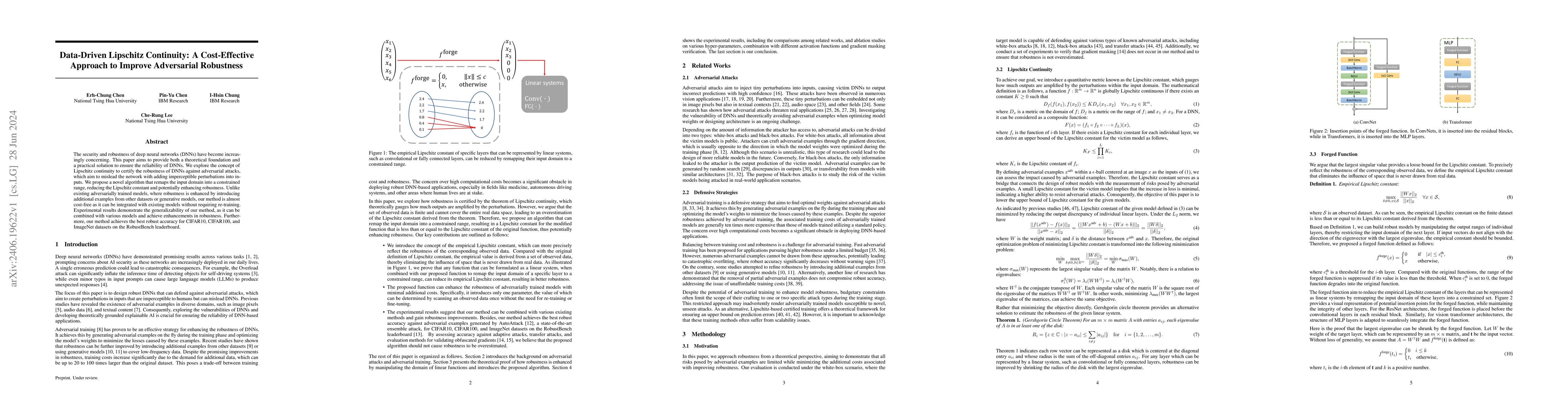 Thumbnail for Data-Driven Lipschitz Continuity: A Cost-Effective Approach to Improve
  Adversarial Robustness