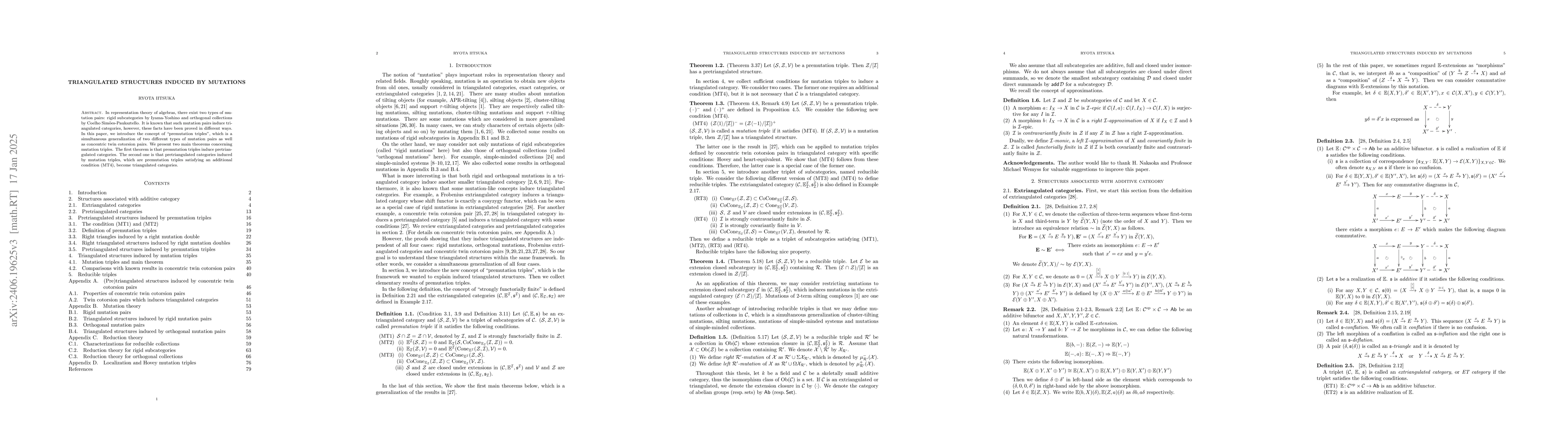Thumbnail for Triangulated structures induced by mutations