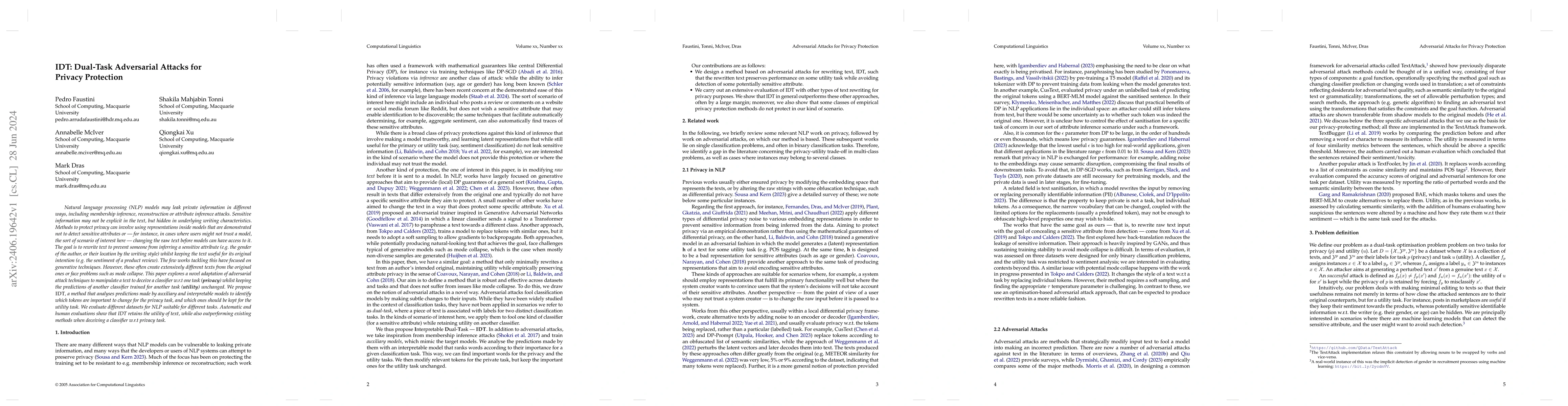 Thumbnail for IDT: Dual-Task Adversarial Attacks for Privacy Protection