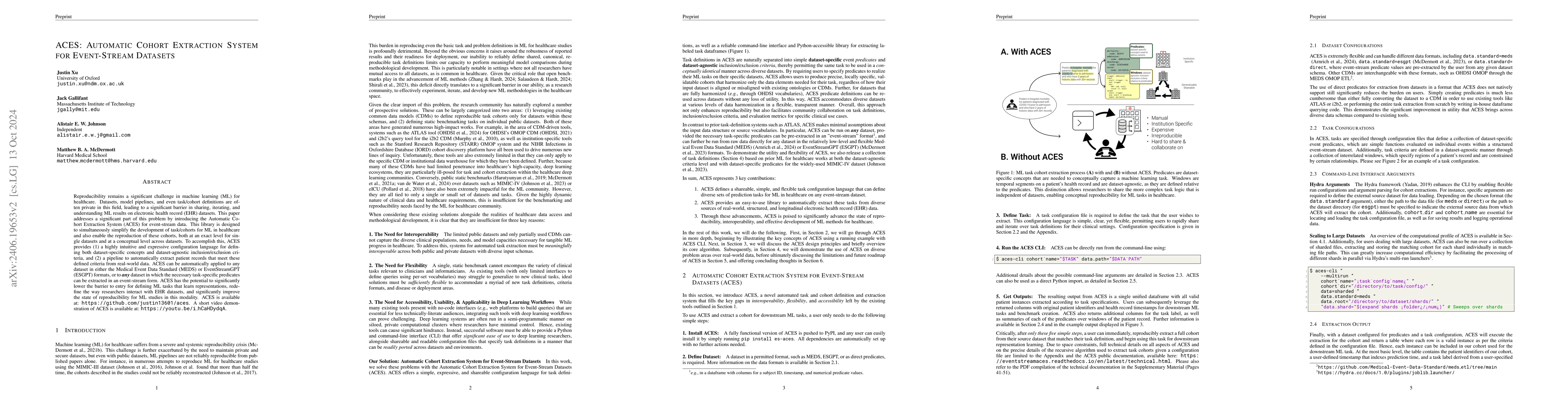 Thumbnail for ACES: Automatic Cohort Extraction System for Event-Stream Datasets