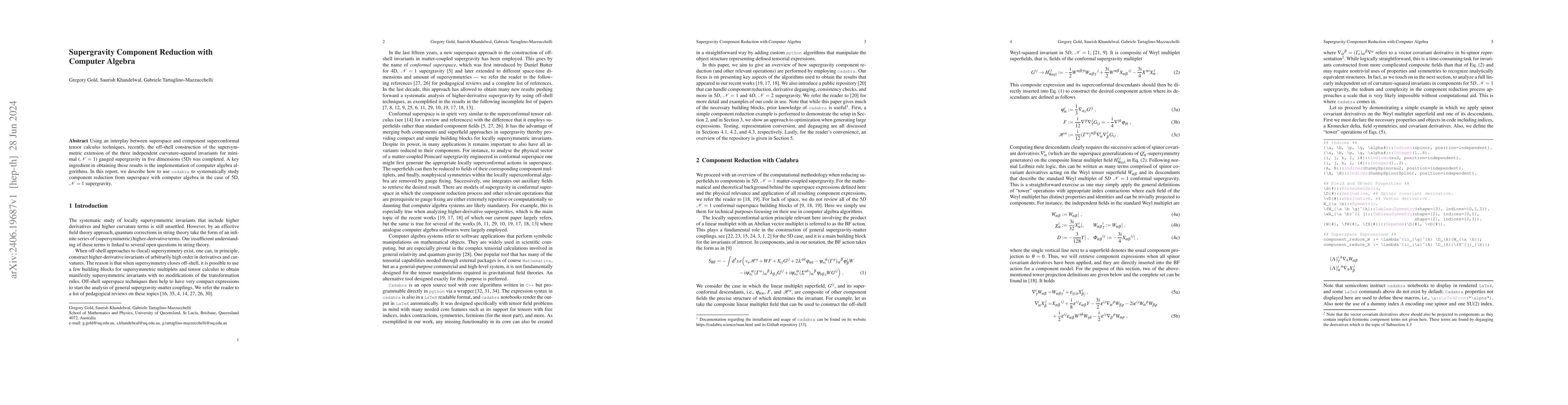 Thumbnail for Supergravity Component Reduction with Computer Algebra