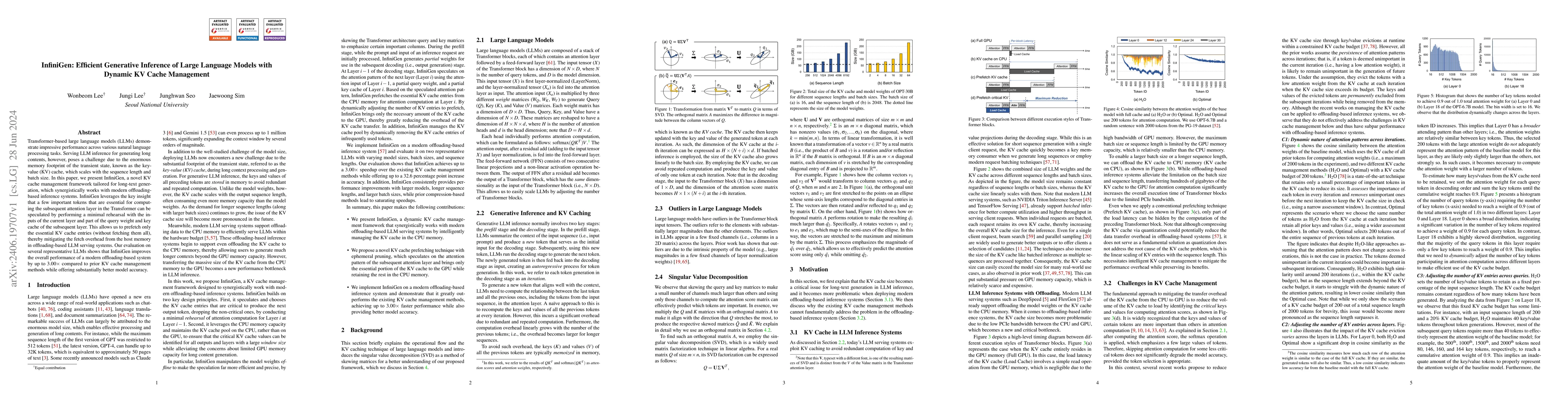 Thumbnail for InfiniGen: Efficient Generative Inference of Large Language Models with
  Dynamic KV Cache Management