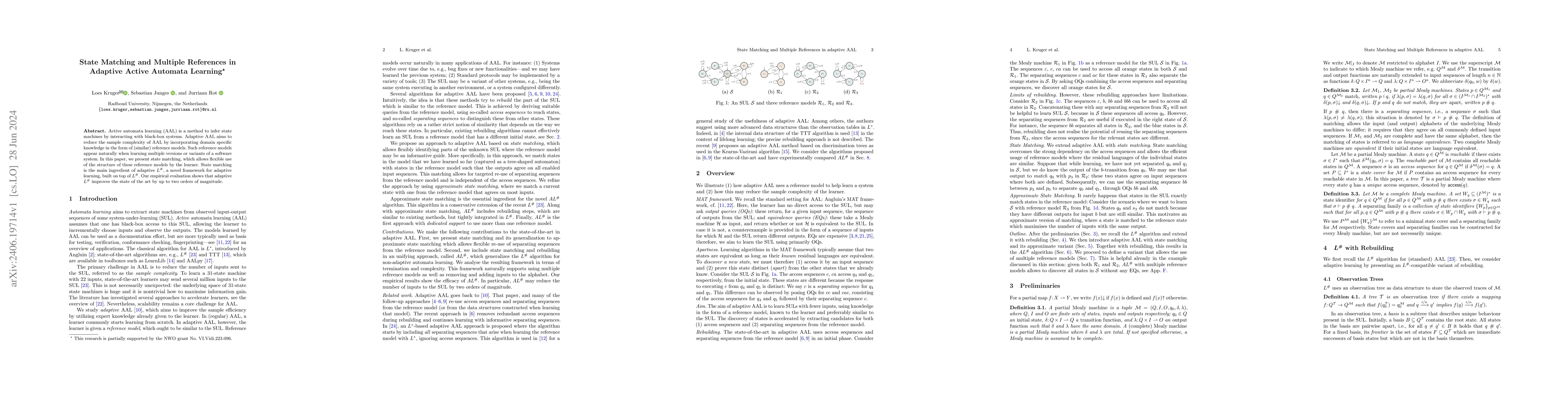 Thumbnail for State Matching and Multiple References in Adaptive Active Automata
  Learning