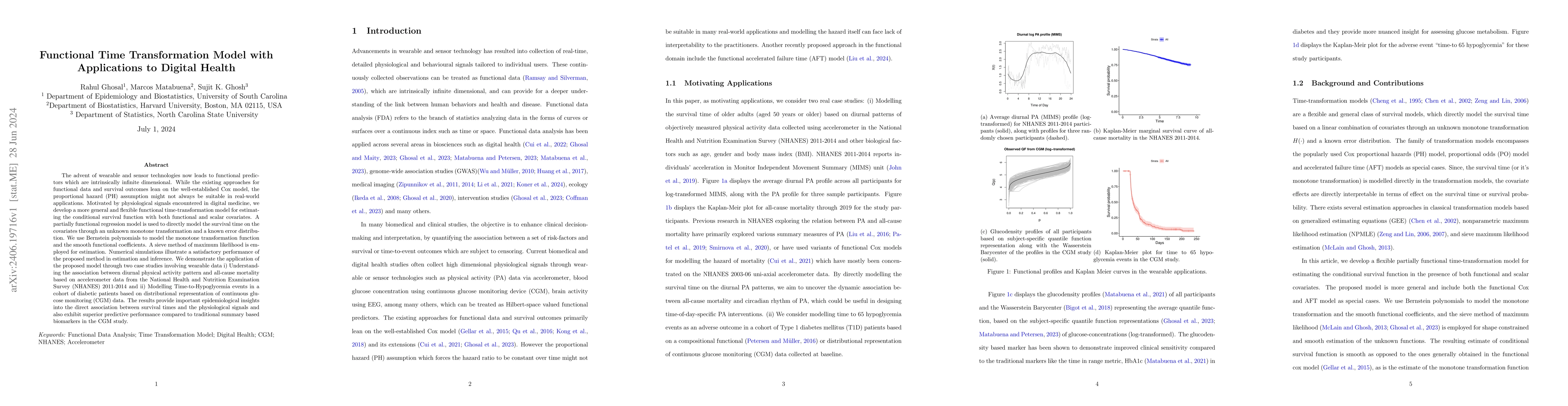 Thumbnail for Functional Time Transformation Model with Applications to Digital Health
