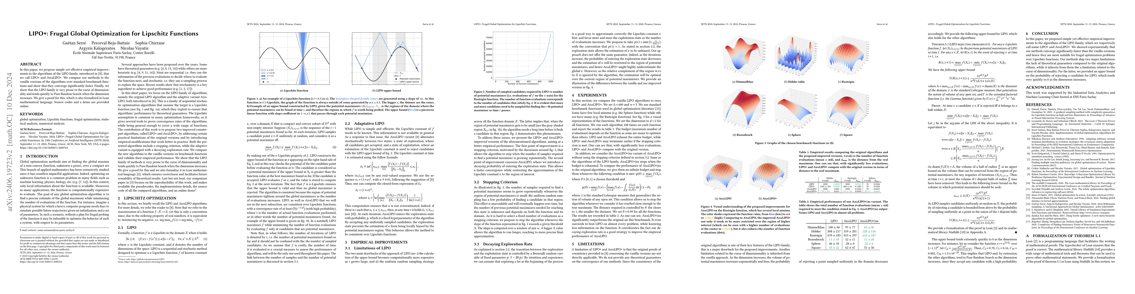 Thumbnail for LIPO+: Frugal Global Optimization for Lipschitz Functions