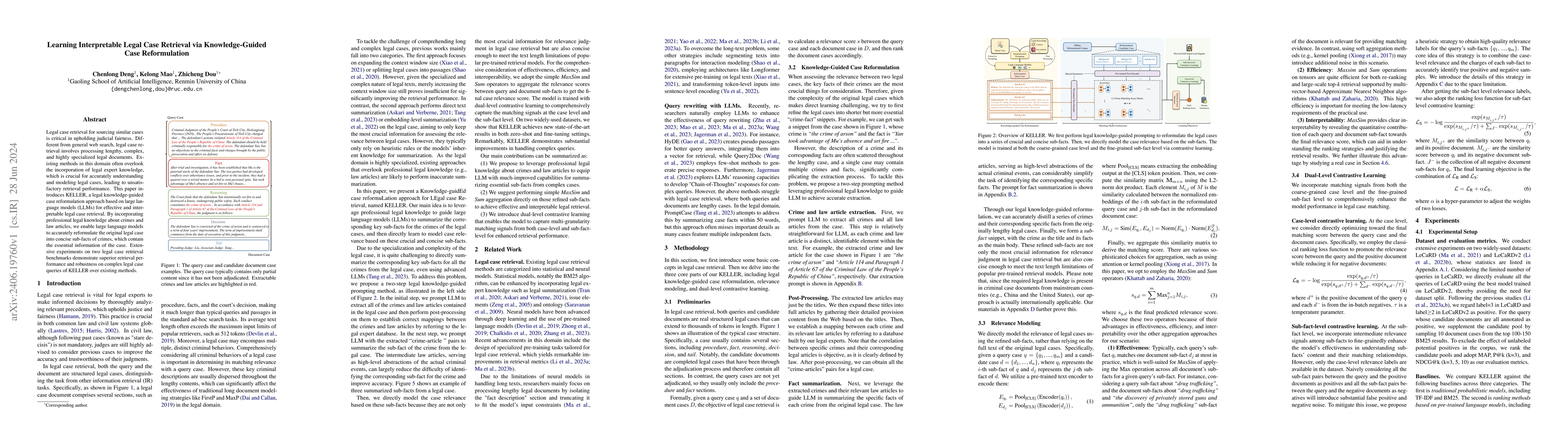 Thumbnail for Learning Interpretable Legal Case Retrieval via Knowledge-Guided Case
  Reformulation