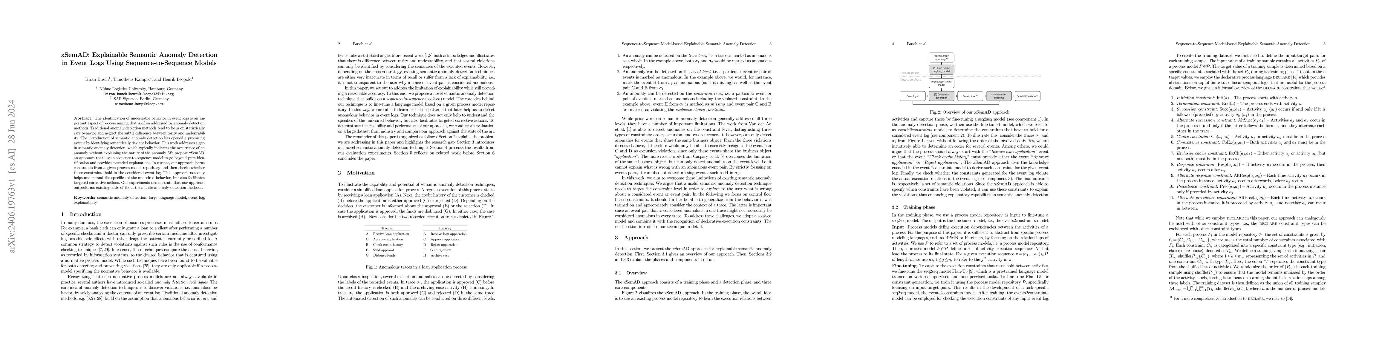 Thumbnail for xSemAD: Explainable Semantic Anomaly Detection in Event Logs Using
  Sequence-to-Sequence Models