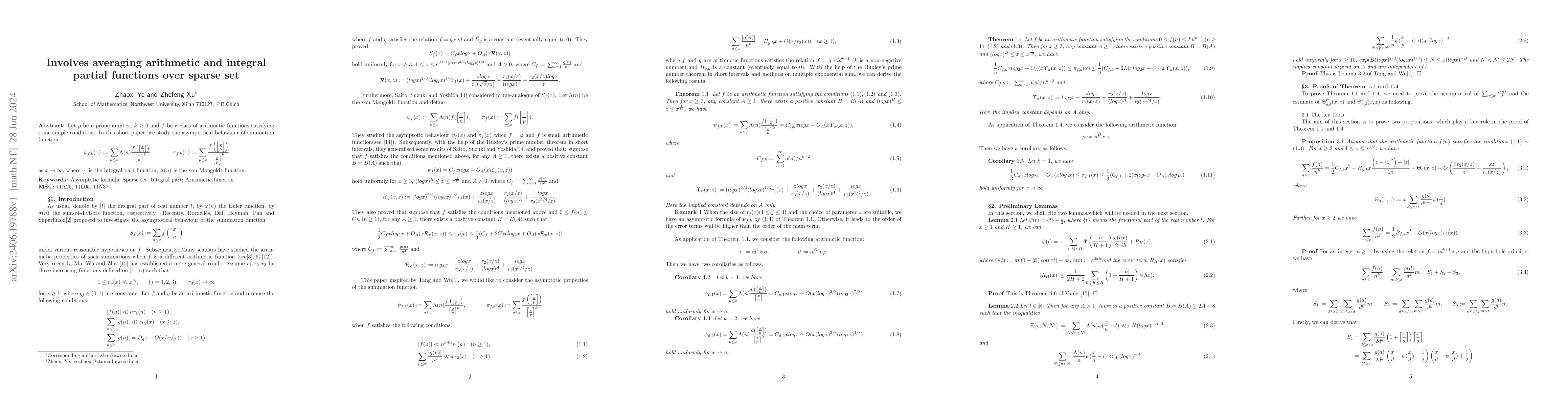 Thumbnail for Involves averaging arithmetic and integral partial functions over sparse
  set