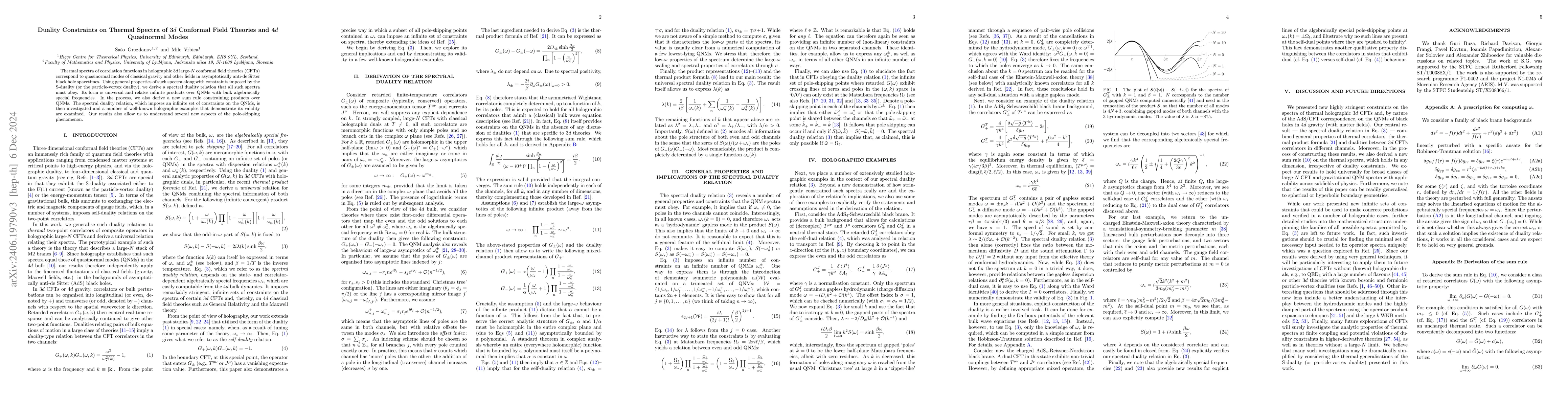 Thumbnail for Duality constraints on thermal spectra of 3d CFTs and 4d quasinormal
  modes