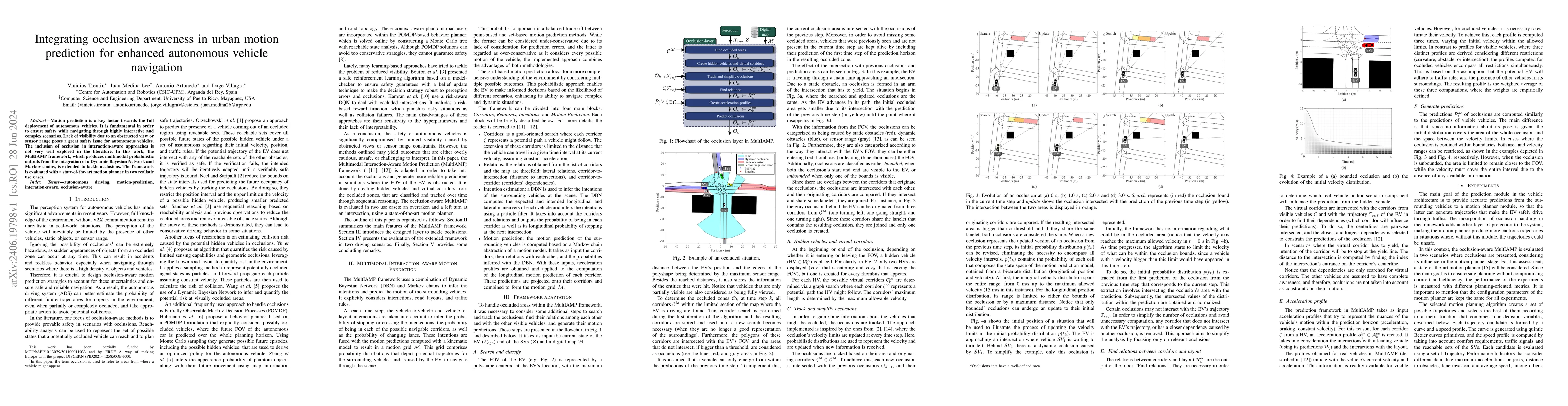 Thumbnail for Integrating occlusion awareness in urban motion prediction for enhanced
  autonomous vehicle navigation
