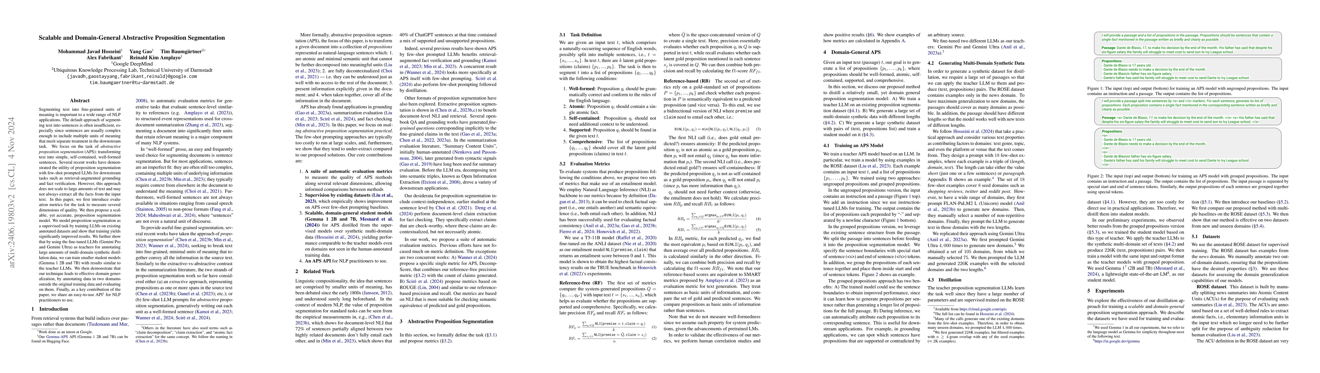 Thumbnail for Scalable and Domain-General Abstractive Proposition Segmentation